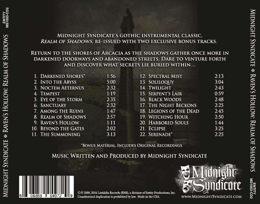 "Raven's Hollow: Realm of Shadows Reissue" by Midnight Syndicate on CD